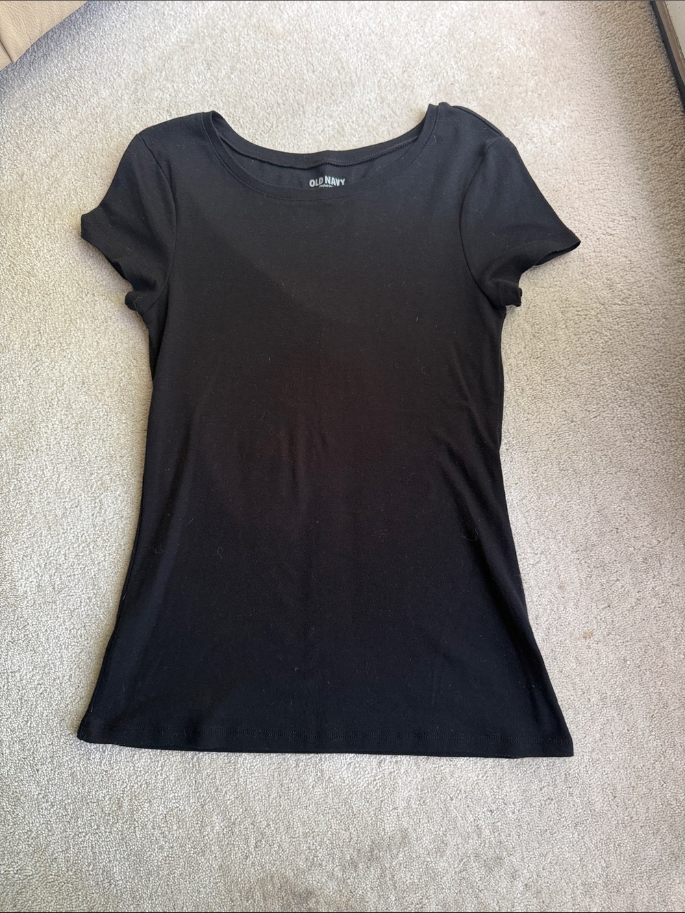 Old Navy Black Short Sleeve Scoop Neck Tee size M
